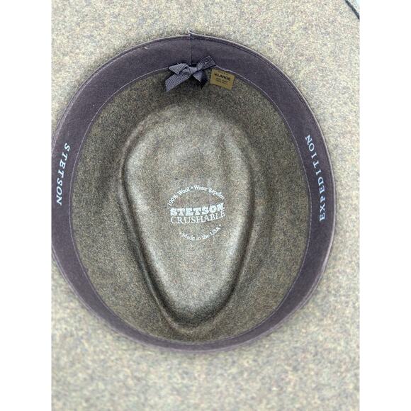 Stetson Hat Cowboy Fitted Mens X-Large Brown Wool Crushable Water Repellent USA - Picture 9 of 16